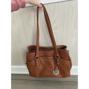 Liz Claiborne Briefcase Bag, Multi Compartment Good Preowned Condition Brown